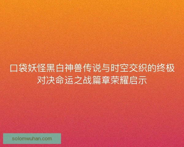 口袋妖怪黑白神兽传说与时空交织的终极对决命运之战篇章荣耀启示